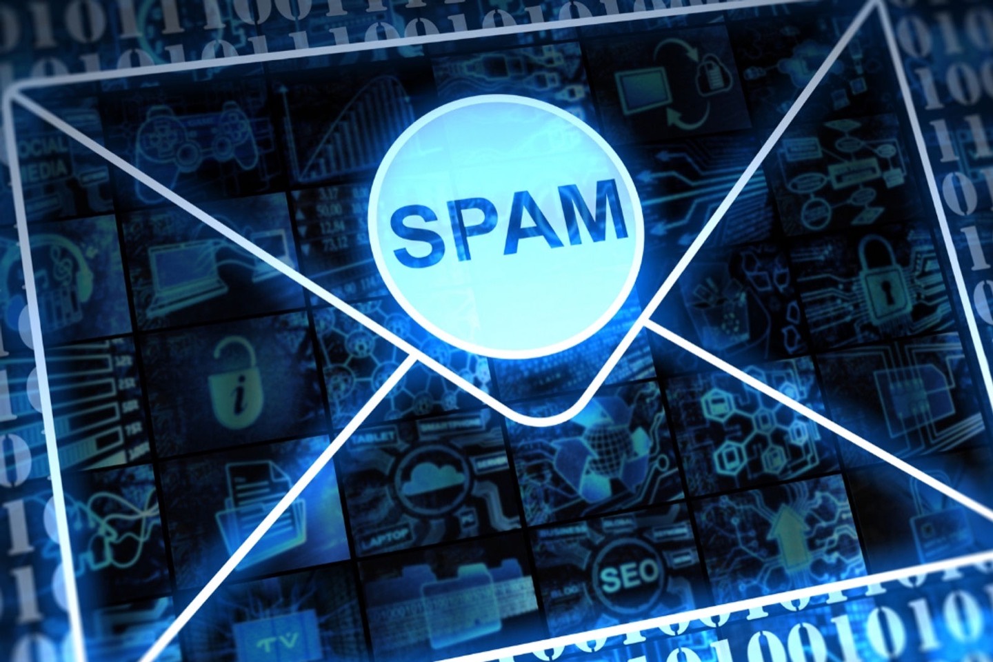 An envelope marked as spam